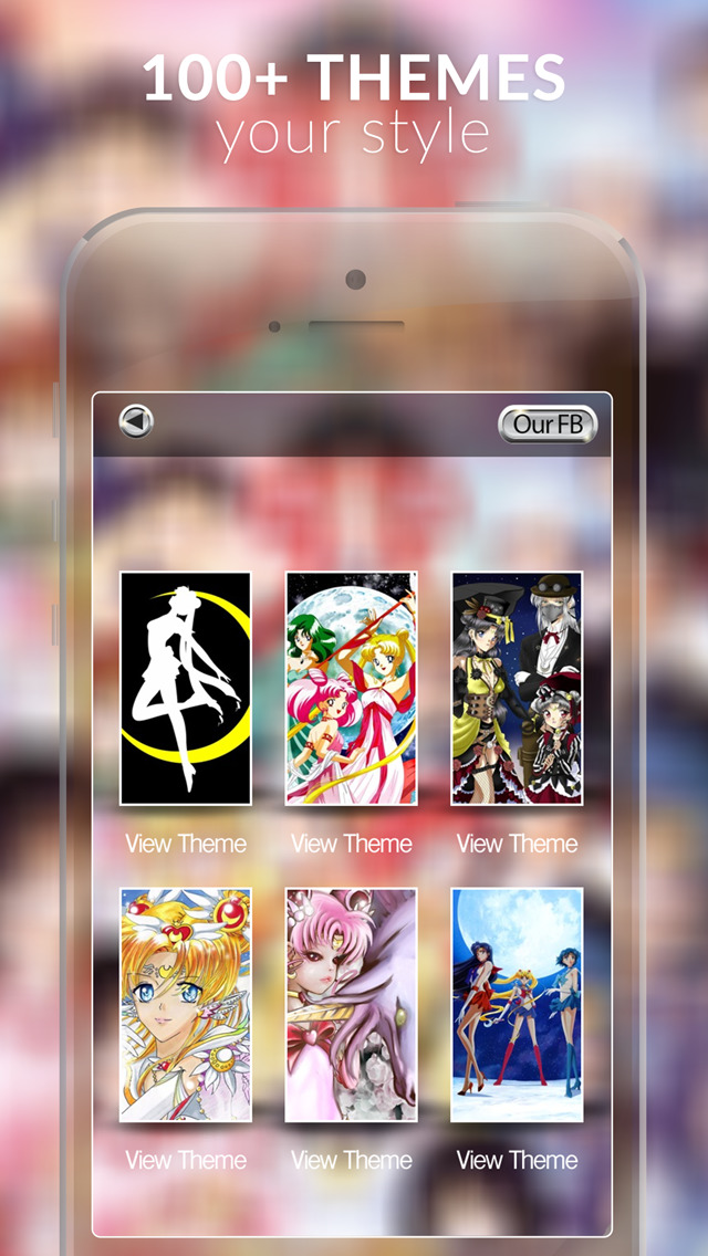Manga & Anime Gallery - HD Retina Wallpaper Themes and Backgrounds in Sailor Moon Collection Style screenshot 2