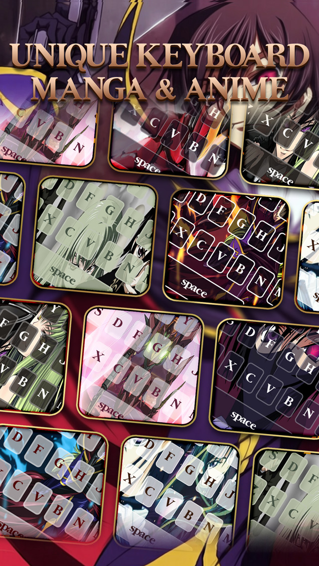 KeyCCM – Manga & Anime : Custom Color & Wallpaper Keyboard Themes For Code Geass Edition screenshot 1