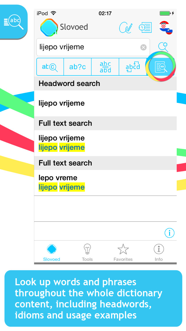 Slovenian <-> Croatian Slovoed Compact dictionary screenshot 2