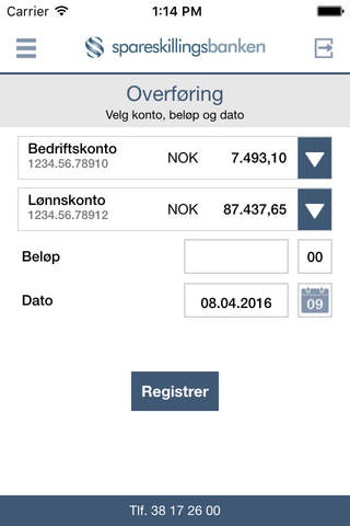 Spareskillingsbanken Bedrift - náhled