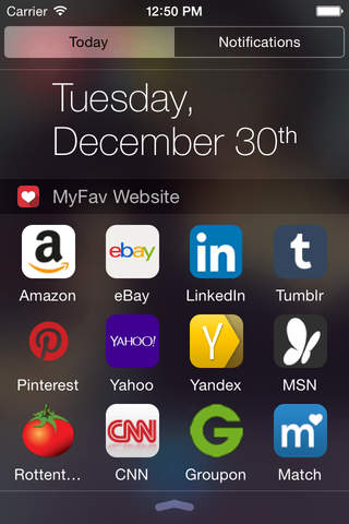 MyFav Website Widget - launch my browser bookmarks - náhled