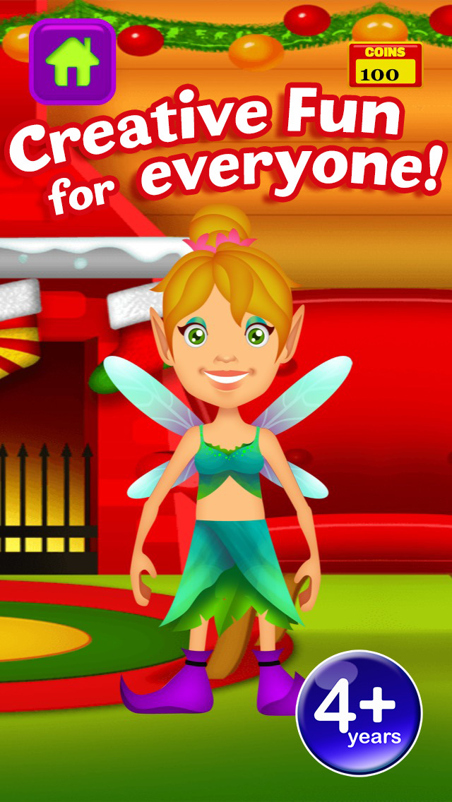My Magic Little Elf and Fairy Princess Dream Xmas Party Adventure Dress Up Game Advert Free screenshot 4