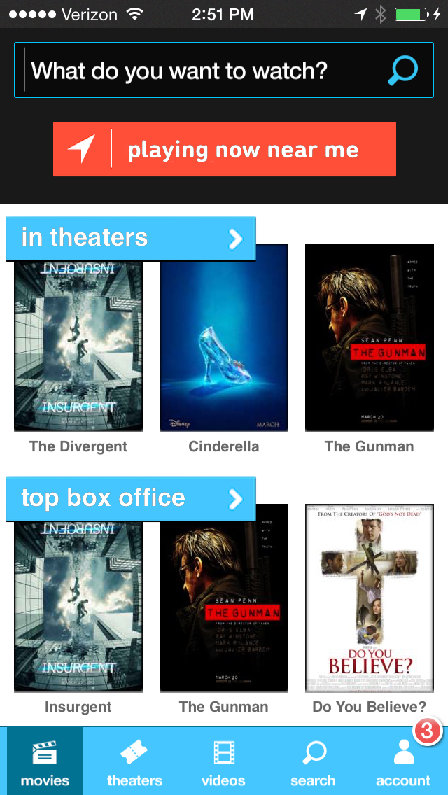 Moviefone - Movies, Trailers, Showtimes & Tickets screenshot 1
