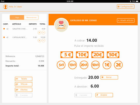 mPOS tablet - náhled