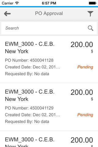 Unvired Workflow for SAP HTML5 - náhled
