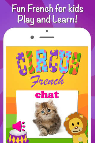 Fun French Circus language learning games for kids - náhled