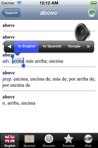 Spanish English best dictionary - Diccionario Ingl - náhled