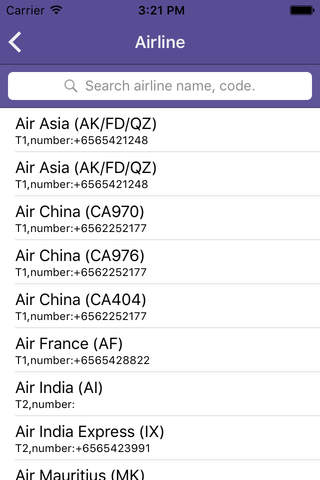 Changi Airport Flight Status - náhled