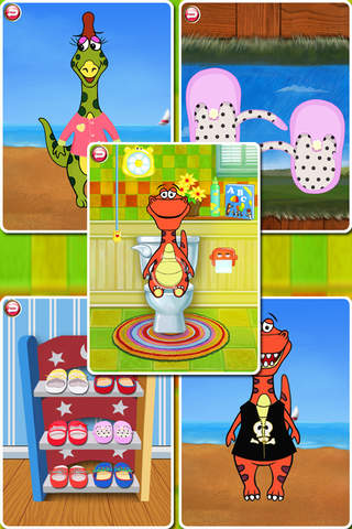 Dino Bath & Dress Up- Potty training game for kids - náhled