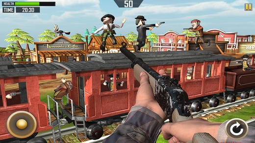 狂野的西部牛仔决斗:西射击