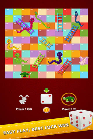 Flashy Snake And Ladders Game Two Player Classic - náhled