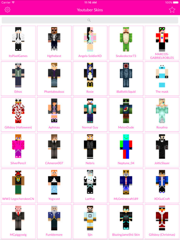 Minecraft youtuber skins for education edition