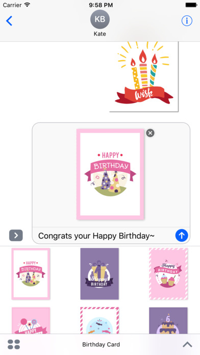 Birthday Card - Best Wishes Various StyleStickers screenshot 5
