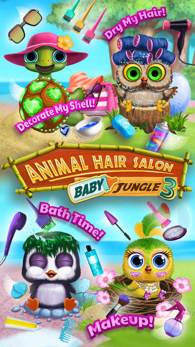 Baby Animal Hair Salon 3 - No Ads screenshot 1