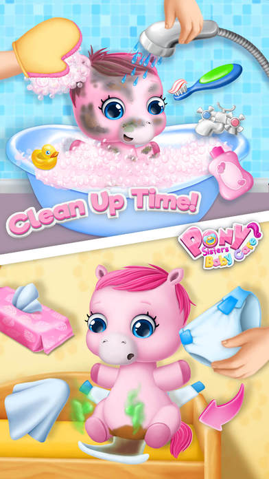 Pony Sisters Baby Horse Care - No Ads screenshot 3