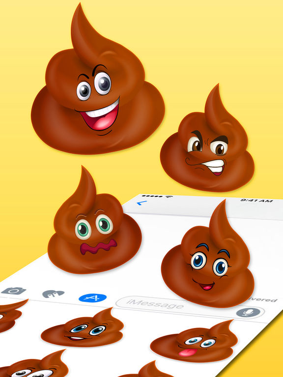 Cute Poop Expressions Emoticons Emojis Stickers screenshot 4