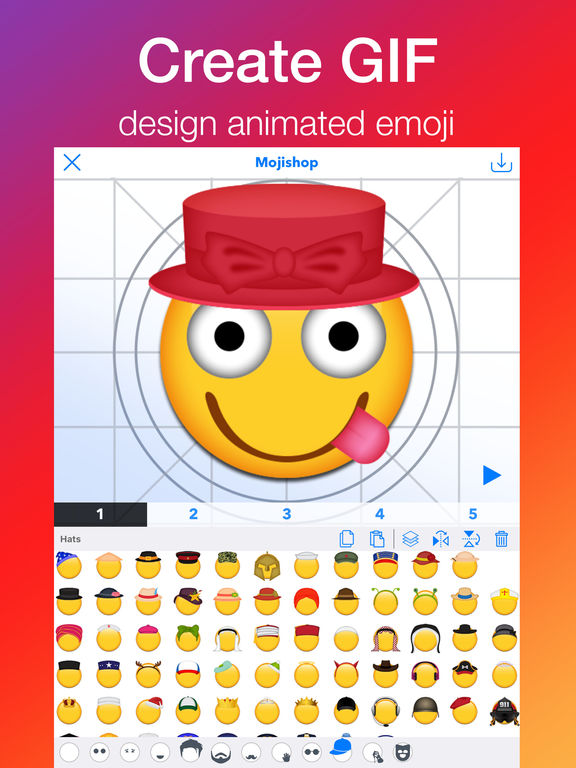 App Shopper: Mojishop - Emoji Maker & GIF, Text Moji Designer (Photography)