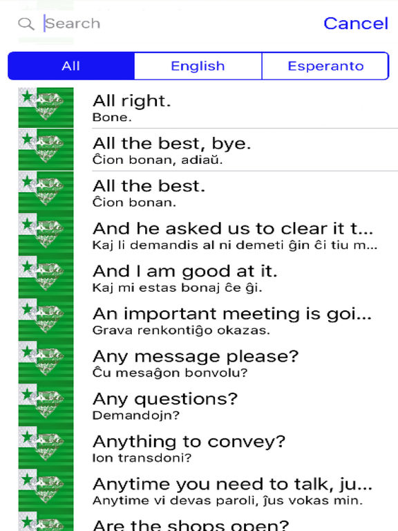 Esperanto Phrases Diamond 4K Edition screenshot 4