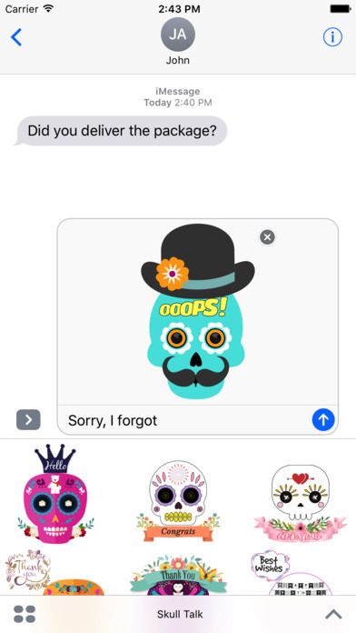 Animated Funny Skull Emoji screenshot 4