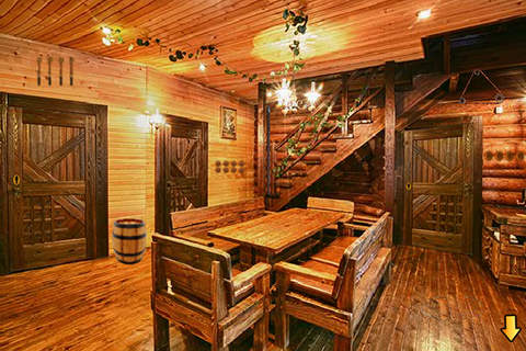 Escape Game Stylish Wooden House - náhled