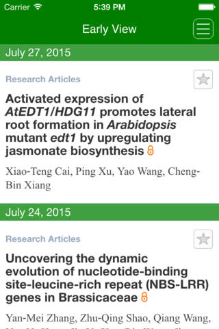 Journal of Integrative Plant Biology - náhled