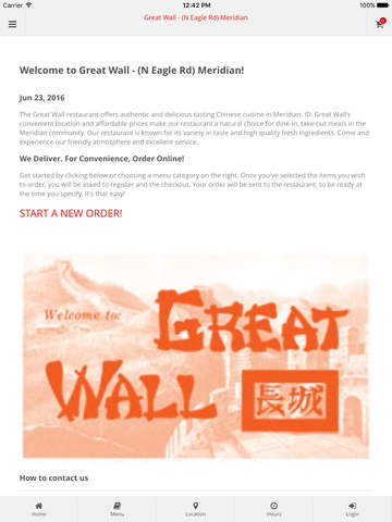 Great Wall - Meridian Online Ordering - náhled