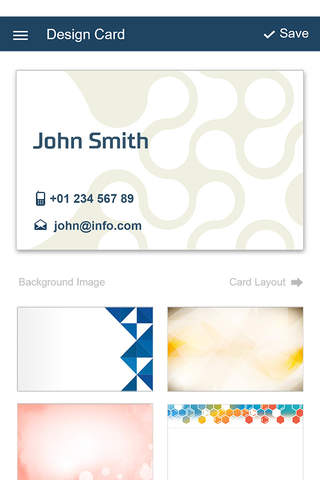 QuickBC: Business Card Maker - náhled