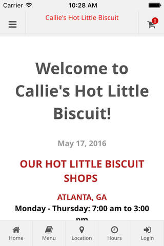Callie's Hot Little Biscuit Online Ordering - náhled