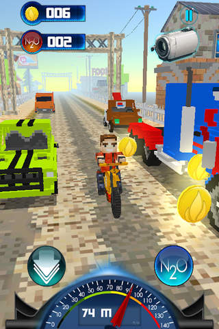 Craft Bike Blocky City Driving : Real Moto Traffic - náhled