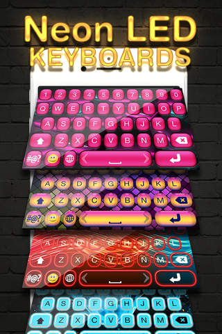Neon LED Keyboard – Glow Keyboards for iPhone with - náhled