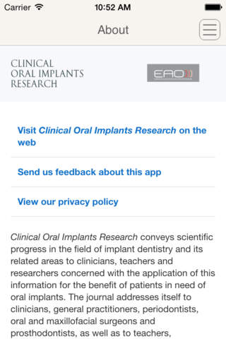 Clinical Oral Implants Research - náhled