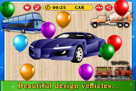 Vehicles Jigsaw Puzzle - Kids Jigsaw Puzzle for To - náhled