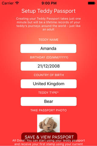 Teddy Bear Passport / Travel Photo Card ID Maker w - náhled