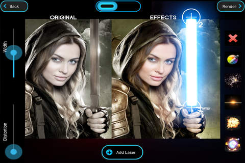 LASER SWORD PHOTO EDITOR FX + Light Glow and Laser - náhled