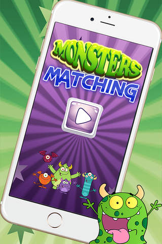 Finding Funny Monster In The Matching Cute Cartoon - náhled