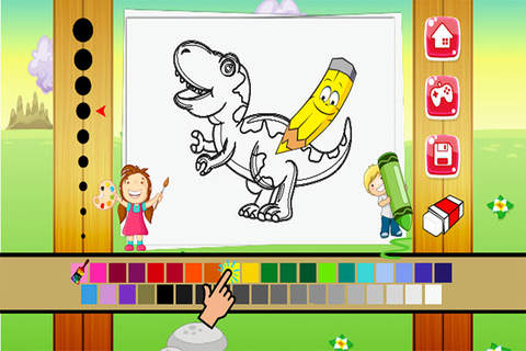 Dinosaur Coloring Book - Dino drawing and painting - náhled