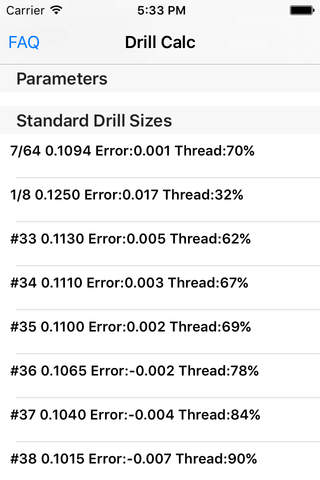 Drill Calc - náhled