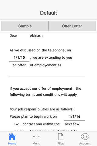 Job Offer Letter - náhled