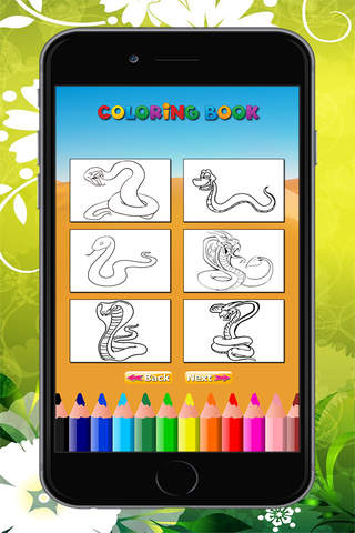 Snake Coloring Book for Children: Learn to color a - náhled