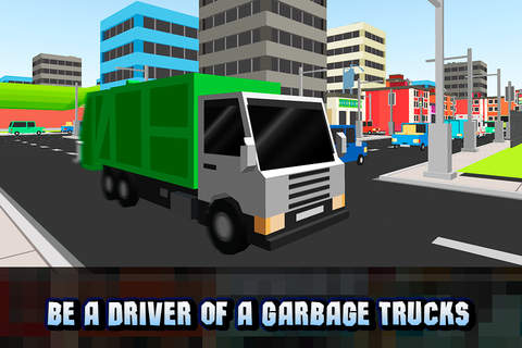 Pixel City Garbage Truck Driver 3D - náhled