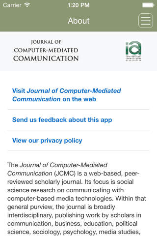 Journal of Computer-Mediated Communication - náhled