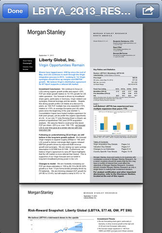 Morgan Stanley Research for iPad - náhled
