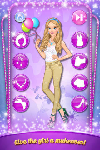Girl and Balloons - Dress Up Game For Little Girls - náhled