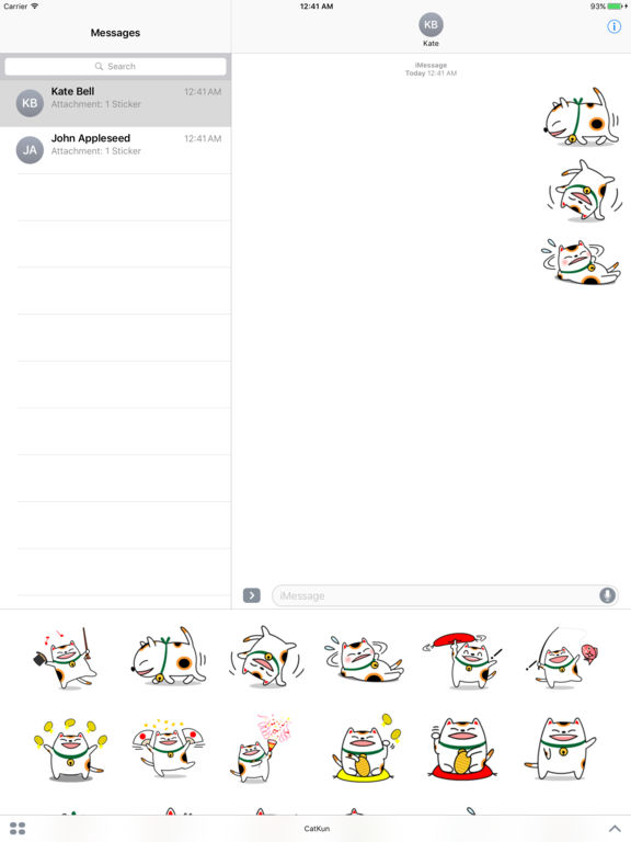 Cat Kun Stickers for iMessage screenshot 4
