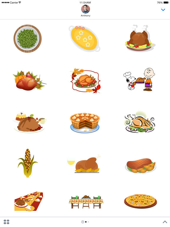 FoodMoji - ThanksGiving Food Stickers for iMessage screenshot 4