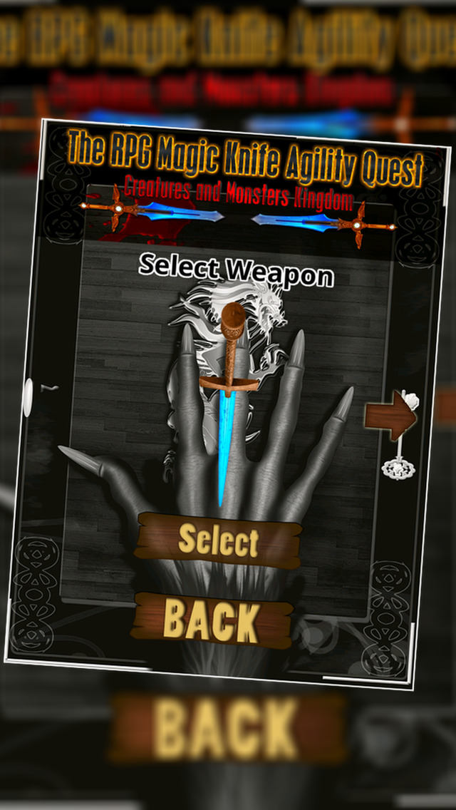 Magic Knife Agility Quest : RPG Creatures and Monsters Hands - Gold screenshot 3