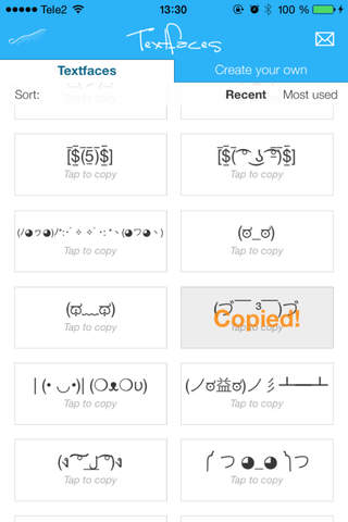 Textfaces - náhled
