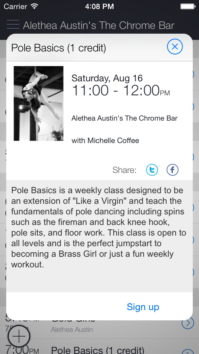 Alethea Austins The Chrome Bar Pole Dance Studio screenshot 2