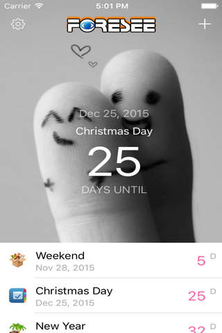 Foresee - Personal Event Manager - náhled