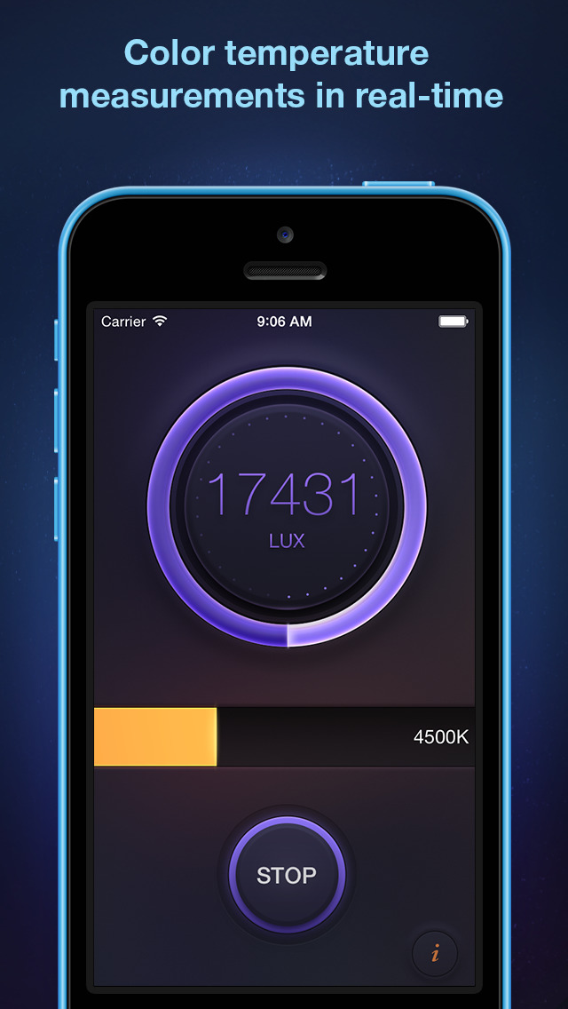 Lux Meter light measurement tool for measuring lumens, foot candles